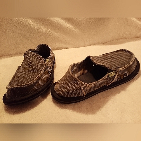 Sanuk Donna St hemp shoes, grey, Size 6 womans - Picture 2 of 3